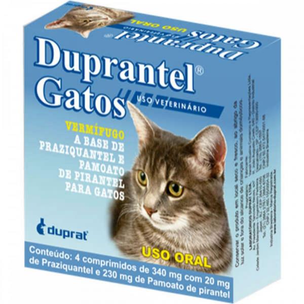 Duprantel Gatos Vermífugo - 4 Comprimidos - Duprat