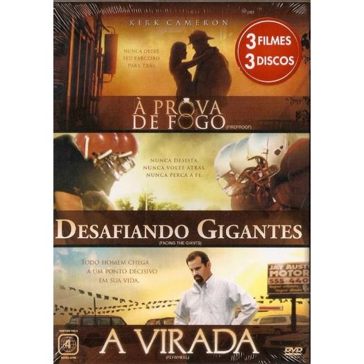 DVD à Prova de Fogo + Desafiando Gigantes + a Virada (3 DVDs)