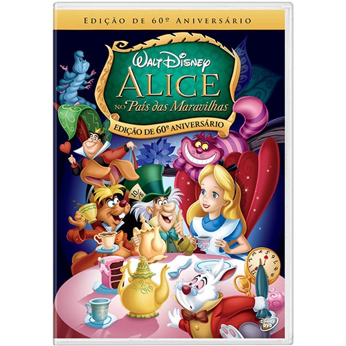 DVD - Alice no País das Maravilhas - Edição de 60 Anos. - Disney