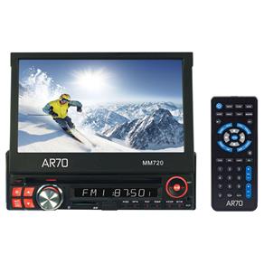 DVD Automotivo AR70 MM720 com Tela Retrátil de 7”, Entrada Auxiliar Frontal, USB, Slot para Cartão e Controle Remoto Total