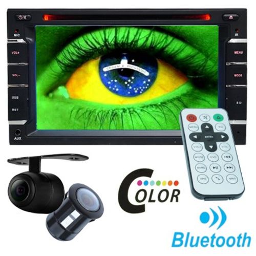 Dvd Automotivo 2 Din 6.2 M2m Car 2d-01 Sd Usb Bluetooth Câmera de Ré 7 Cores Iluminação Botões