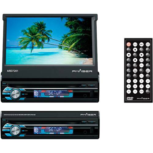 Tudo sobre 'DVD Automotivo Multimídia Phaser ARD7201 7" USB/SD com Controle Remoto'