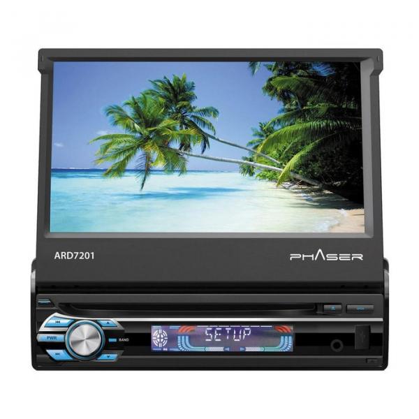 DVD Automotivo Phaser ARD 7201 Tela 7" Retrátil Touch, USB/SD/Auxiliar, Controle Remoto