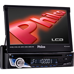 DVD Automotivo Philco PCA660 Tela Retrátil 7" Mini USB Auxiliar Frontal