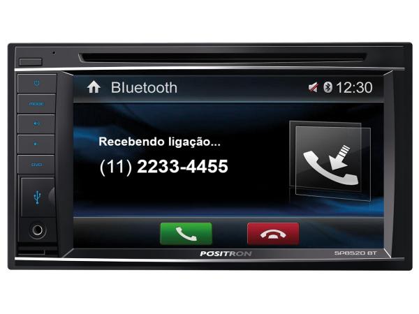 DVD Automotivo Pósitron SP8520BT LCD 6,2” - Touch Bluetooth 180W RMS USB SD Auxiliar Frontal