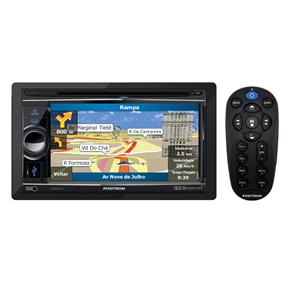 DVD Automotivo Pósitron SP8960 NAV com Tela Touchscreen de 6,2", GPS, Bluetooth, Slot para Cartão de Memória, Entradas de Áudio Auxiliar Frontal e USB