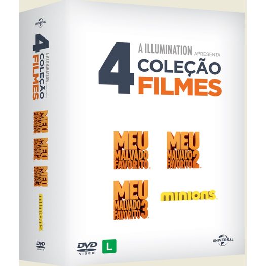 DVD Coleção Meu Malvado Favorito 1-3 + Minions (4 DVDs)