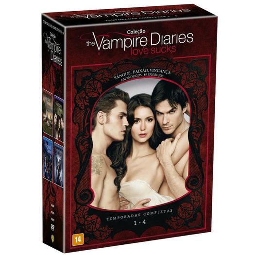DVD Coleção The Vampire Diaries - Temporadas Completas 1-4 (20 DVDs)