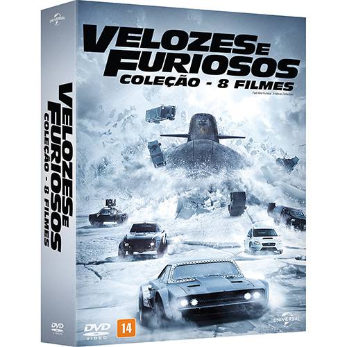 DVD - Coleção Velozes e Furiosos 1-8 (8 Discos)