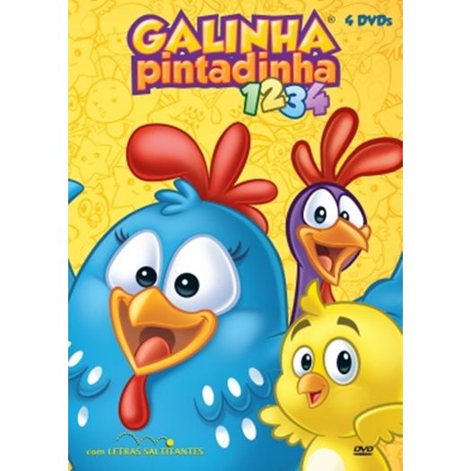DVD Galinha Pintadinha 1 2 3 4 (4 DVDs)
