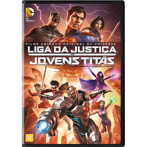 DVD Liga da Justiça VS Jovens Titãs - Filme Animado Original DC Universe