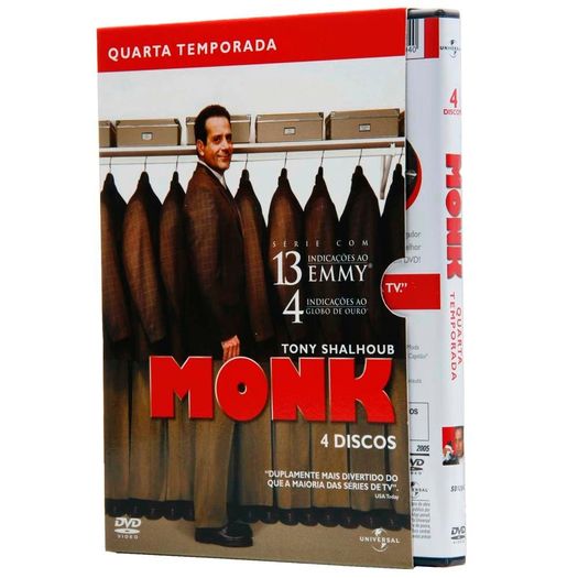 DVD Monk - Quarta Temporada (4 DVDs)