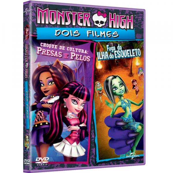 DVD Monster High - Choque de Cultura + Fuga da Ilha do Esqueleto - 953148