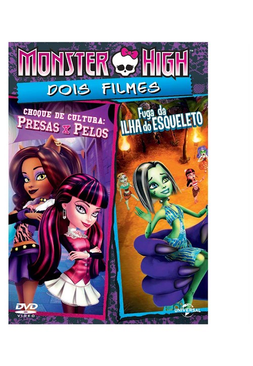 DVD Monster High - Choques de Cultura e Fuga da Ilha do Esqueleto Paramount Preto