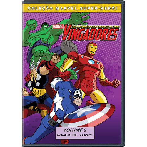 DVD os Vingadores: os Super-Heróis Mais Poderosos da Terra - Volume 3