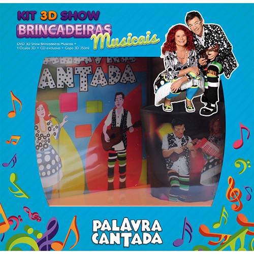 Tudo sobre 'DVD Palavra Cantada - KIT 3D Show: Brincadeiras Musicais (DVD+CD)'
