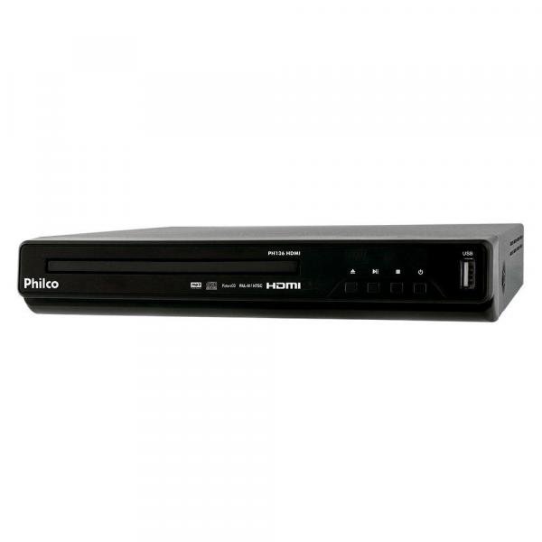 DVD Philco PH136, USB, HDMI, MP3 e JPEG - Bivolt
