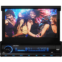 DVD Player Automotivo Aquarius Retrátil DPA 3001 Touch Screen 7" USB