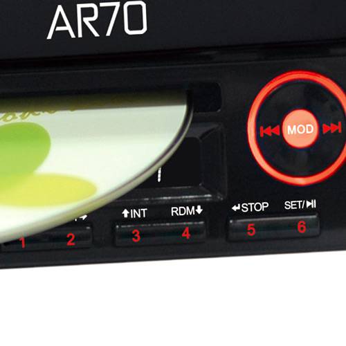 DVD Player Automotivo AR70 MM720 Tela 7" - Entradas USB, SD, AUX e P/câmera de Ré