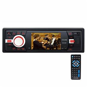 DVD Player Automotivo Ícone DV1307 com Tela de 3”, Rádio AM/FM, Entrada Auxiliar Frontal, USB, Slot para Cartão e Controle Remoto
