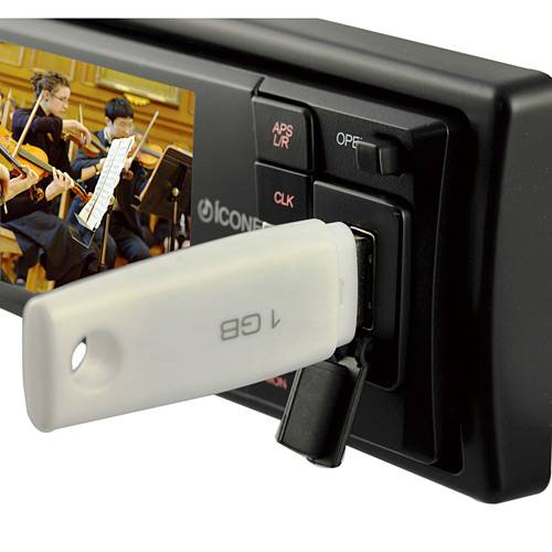 Tudo sobre 'DVD Player Automotivo Ícone DV1307 Tela 3''- Rádio AM/FM, Entradas USB, SD, AUX e P/câmera de Ré'