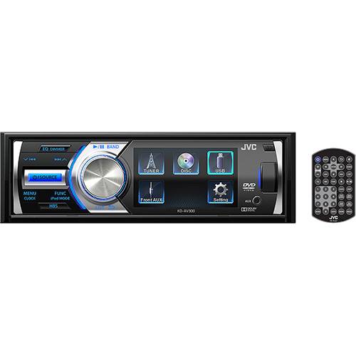 DVD Player Automotivo KD-AV300, Tela de 3", Entrada USB e Aux, Conectividade com Smartphone, Frente Destacável - JVC