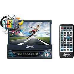 DVD Player Automotivo Lenoxx AD1860 Tela 7" - TV Digital, Rádio AM/FM, Entradas USB, SD, AUX e P/câmera de Ré