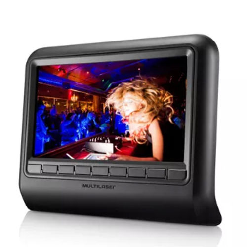 DVD Player Automotivo Multilaser 9 Polegadas para Encosto de Cabeça Preto - AU705