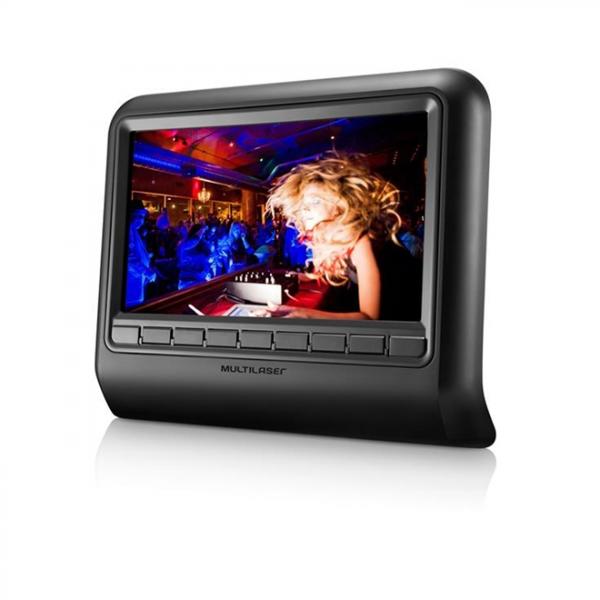 DVD Player Automotivo Multilaser 9Pol. para Encosto de Cabeça Preto - AU705
