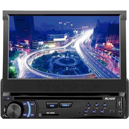 DVD Player Automotivo Multilaser Blade Tela 7" com USB, SD, AUX e Entrada para Câmera de Ré