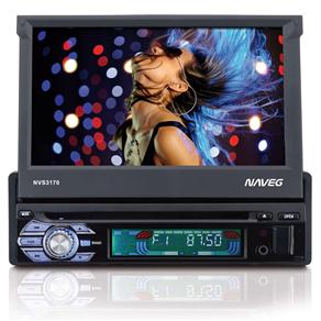 DVD Player Automotivo NVS 3170 Naveg com Tela de 7", Rádio FM, Entrada USB, Entrada para Cartão SD e Controle Remoto