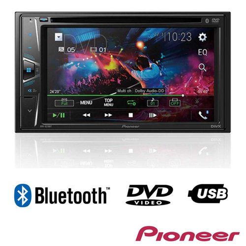 DVD Player Automotivo Pioneer 2 Din AVH-G218BT - Tela 6.2" - USB, Aux e Bluetooth
