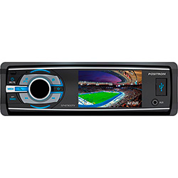DVD Player Automotivo Positron com Controle Remoto Tela 3" Sintonizador de TV Digital USB Bluetooth Entrada Cartão SD
