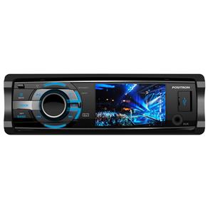 DVD Player Automotivo Pósitron SP4700DTV com TV Digital, Tela de 3", USB, Auxiliar Frontal, Painel Flip Down e Controle Remoto