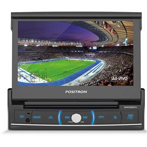 DVD Player Automotivo Positron SP6720 com Tela Retrátil Touch Screen de 7" , TV Digital, Rádio FM, Entradas USB e Entrada para Câmara de Ré