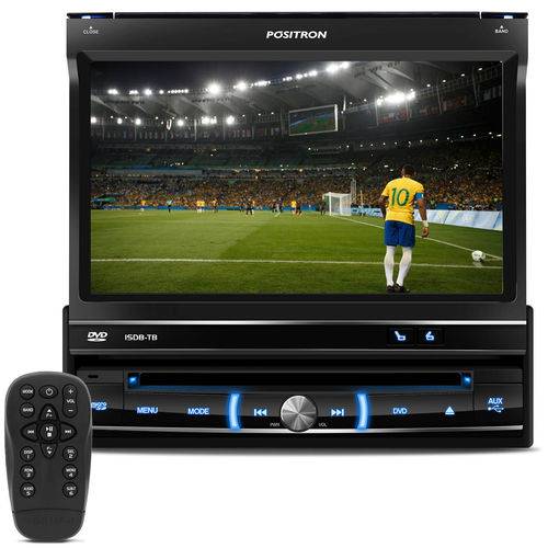 DVD Player Automotivo Pósitron SP6700 Dtv 1 Din Retrátil 7 Pol Touch Tv Digital USB Cd Sd Aux Am Fm