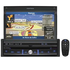 DVD Player Automotivo Pósitron SP6900 NAV com Tela 7" Touch Screen, TV Digital, GPS, Viva Voz Bluetooth, USB, Entrada Auxiliar e Controle Remoto