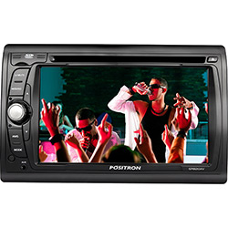 DVD Player Automotivo Positron SP8120AV LCD 6,2" Touch C/ Controle Remoto, Entrada SD, AUX e P/ Cámera de Ré