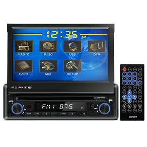 DVD Player Automotivo Sunfire XDV-710 com Tela Touch Screen Retrátil de 7”, Rádio AM/FM, Entrada USB, SD e Auxiliar + Controle Remoto