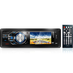 DVD Player Automotivo XDV-300 LCD 3", Painel Destacável, AM/FM, 4x40W, USB, SD, AV IN Frontal (P2), ID3, MP3/WMA/AVI/MP4/JPG - Sunfire