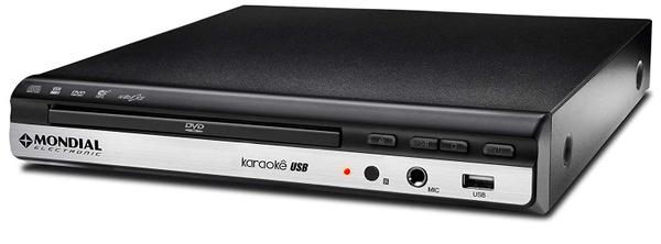 DVD Player Mondial D-15 com Karaokê Entrada USB e Ripping