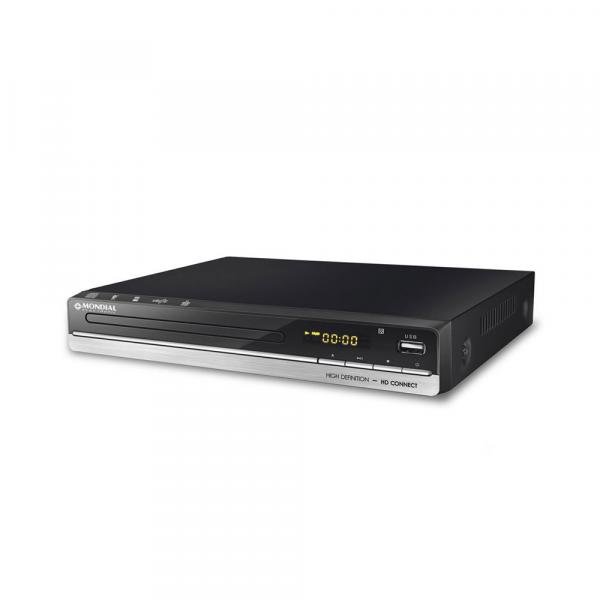 DVD Player Mondial D-18 com Entrada USB Cabo HD Connect e Função Karaokê