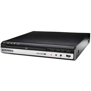 DVD Player Mondial D10 com Display Digital, Karaokê, Entrada USB e Ripping