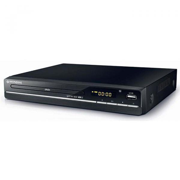DVD Player Mondial Game Star USB Ii - Karaokê com Score, Display Digital, Entrada USB Frontal - D-07