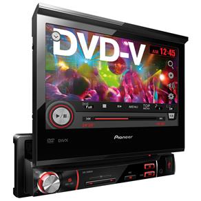 DVD Player Pioneer AVH-3580DVD com Tela Retrátil de 7", Rádio AM/FM, Entradas USB, Auxiliar e RCA, e Controle Remoto