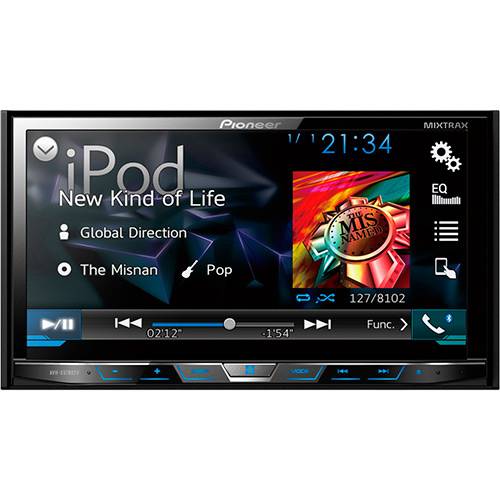 Dvd Player Pioneer Avh-X5780tv 2-Din com Tv Digital, Bluetooth, Usb, 7 Polegadas e Mixtrax