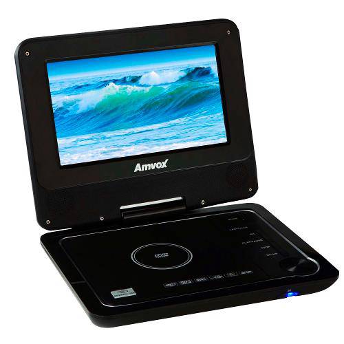 DVD Player Portátil com Entrada USB 2.0 e CartãoSD AMD 1100 Amvox