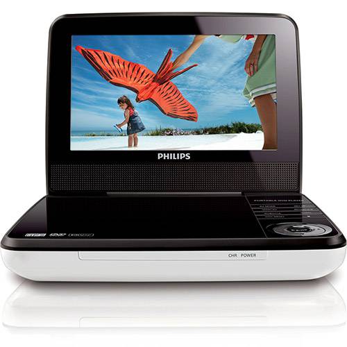 DVD Player Portátil com Tela LCD 7" USB e DivX + Suporte P/ Carro - PD7030 - Philips