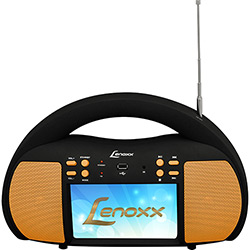 DVD Player Portátil Lenoxx DT-525 Tela Giratória de 7'' TV Digital Rádio FM e Entrada USB
