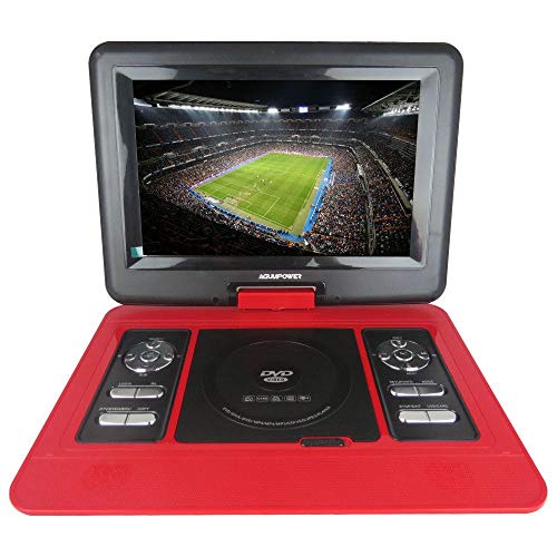 Dvd Portatil 12,5" Polegadas Tela Lcd Tv Digital - Vermelho